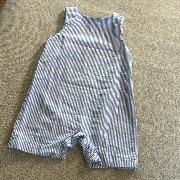 Seersucker Summer Toddler Romper - Picture 6 of 10